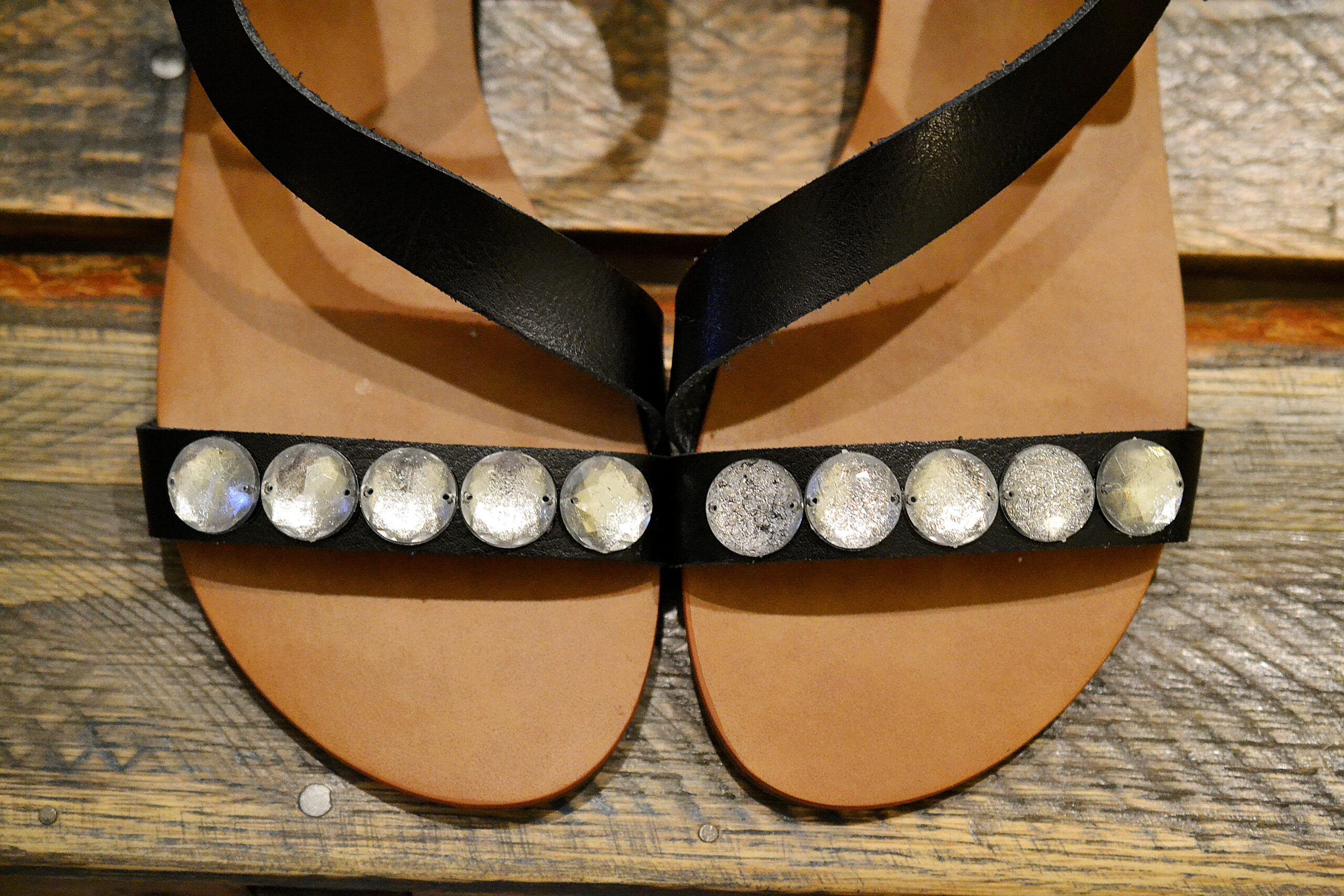 DIY EMBELLISHED SANDALS