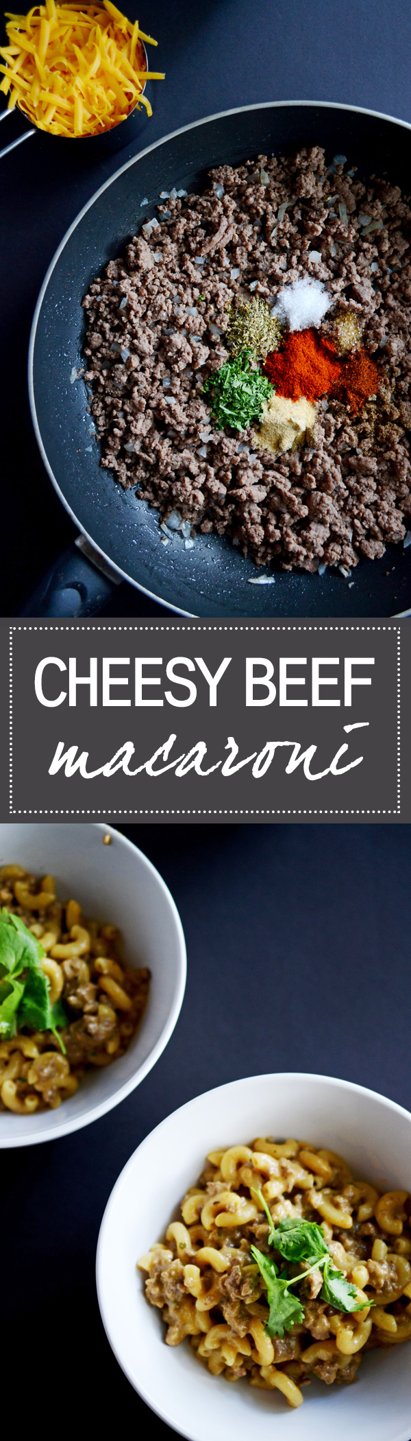 creamy Cheesy Beef Macaroni, a homemade and healthier version of Hamburger Helper