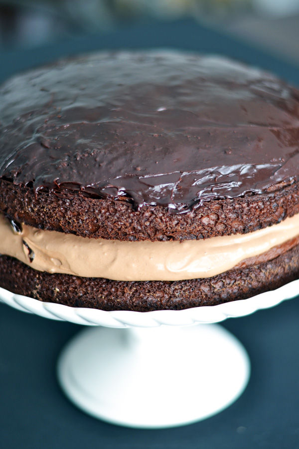 Layered Triple Chocolate Cake