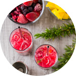 BERRY ROSEMARY GIN FIZZ